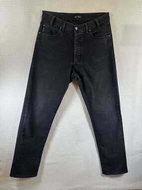 Armani Jeans Comfort Fit Black Denim Pants Size 34 Made in Italy